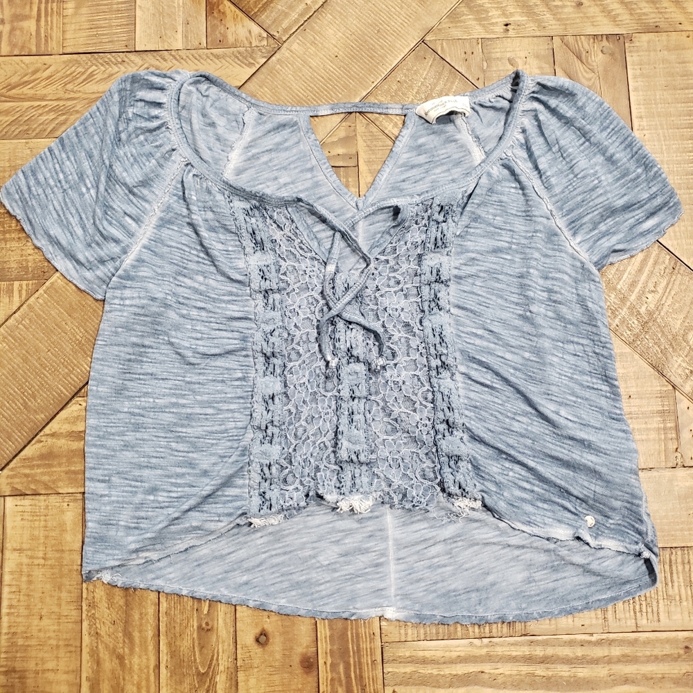 Abercrombie & Fitch Relaxed Tshirt Top Blue Size L